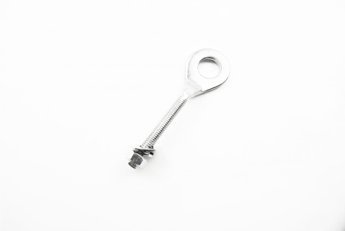 CHAIN ADJUSTER WHEEL PULLER 12mm HOLE M6 STUD STEEL BPZ SILVER thumbnail 2