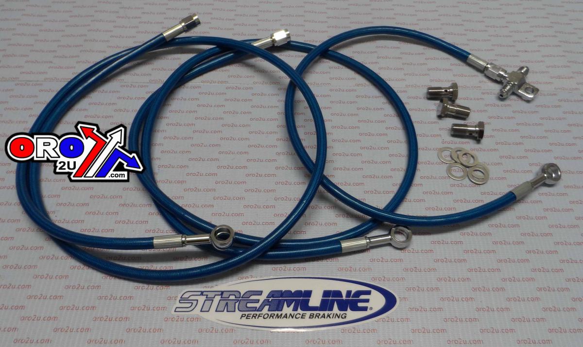 HOSE FRONT BRAKE BLUE / BLK Suzuki LT500 1987-1992 ATV thumbnail 3