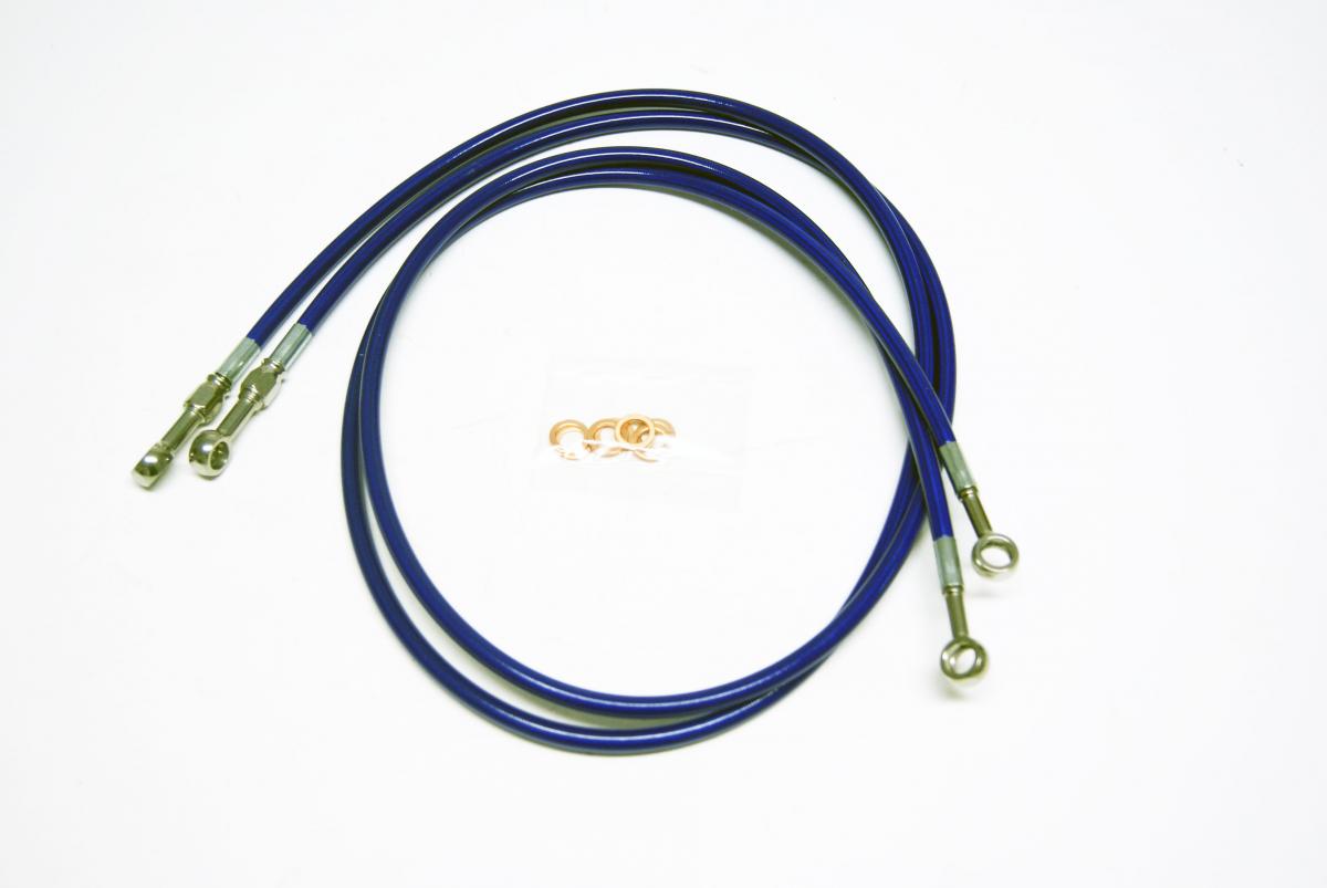 HOSE FRONT BRAKE 2/PART BLUE, 2003-06 Yamaha YFS200 Blaster thumbnail 2