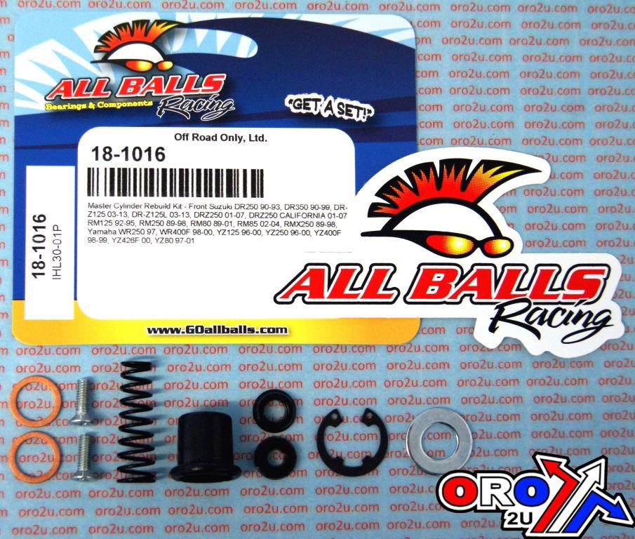 BRAKE MASTER CYL REBUILD KIT ALLBALLS, ALLBALLS 18-1016 SUZ/YAM 89- 07 DIRT FRONT thumbnail 2
