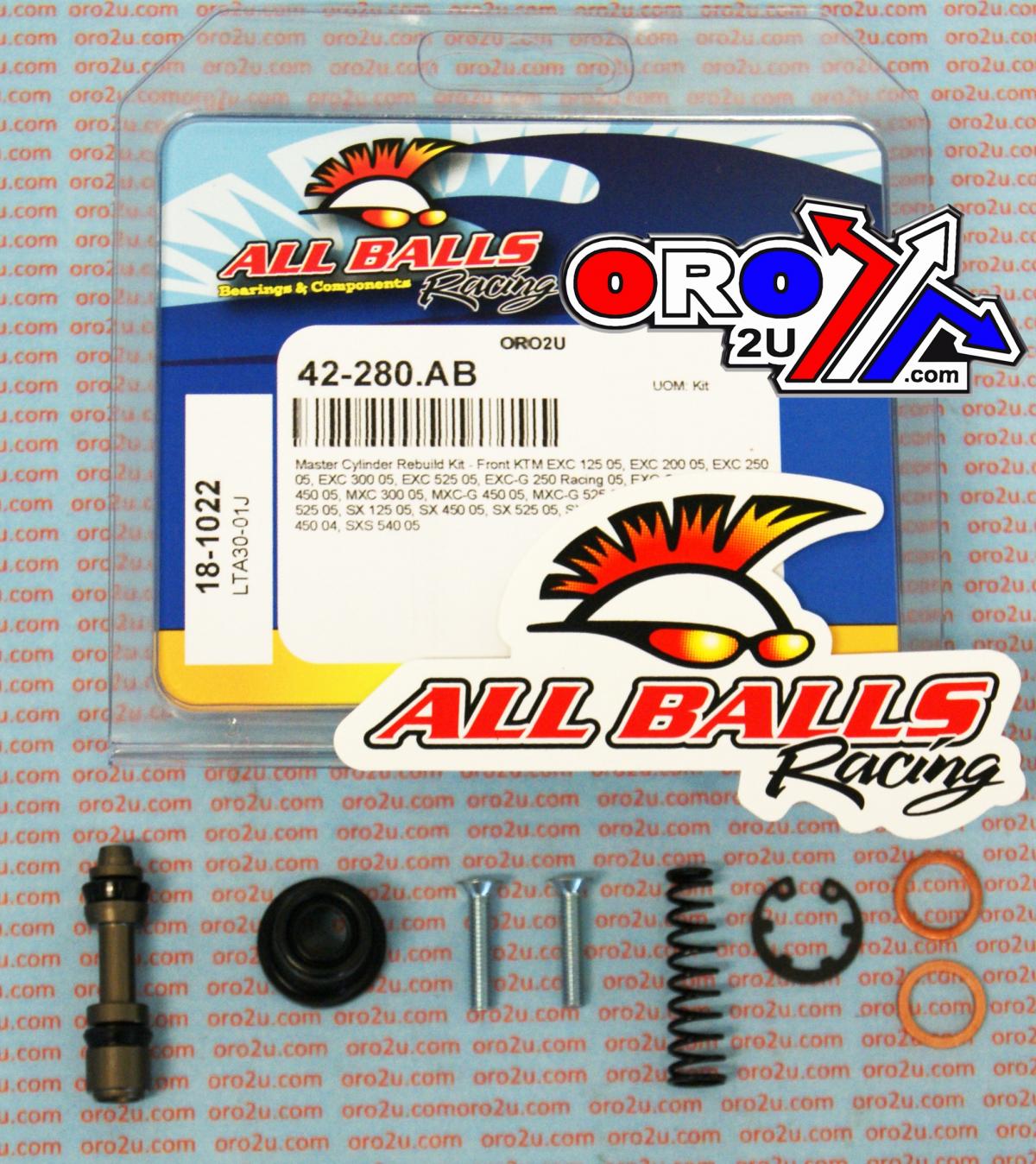 BRAKE MASTER CYL REBUILD KIT ALLBALLS, ALLBALLS 18-1022 HUSABERG/KTM 04-09 FRONT thumbnail 2