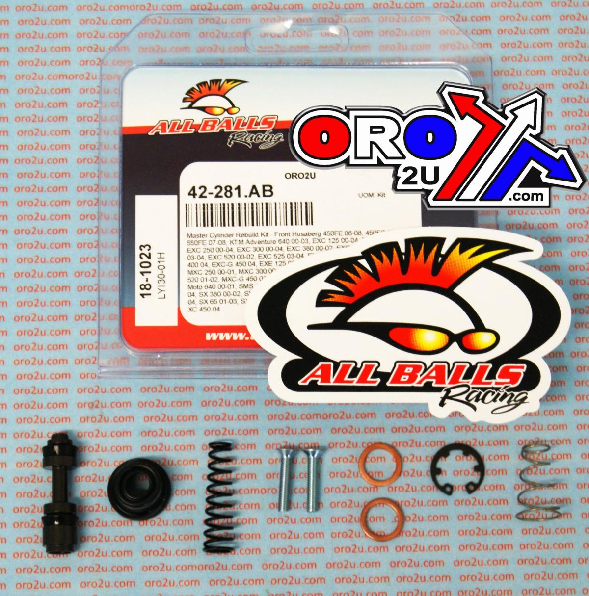 BRAKE MASTER CYL REBUILD KIT ALLBALLS, ALLBALLS 18-1023 HUSABERG/HUSKY/KTM 00-09 FRONT thumbnail 2