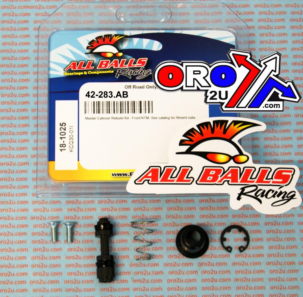 BRAKE MASTER CYL REBUILD KIT ALLBALLS, ALLBALLS 18-1025 KTM 94-99 FRONT thumbnail 2