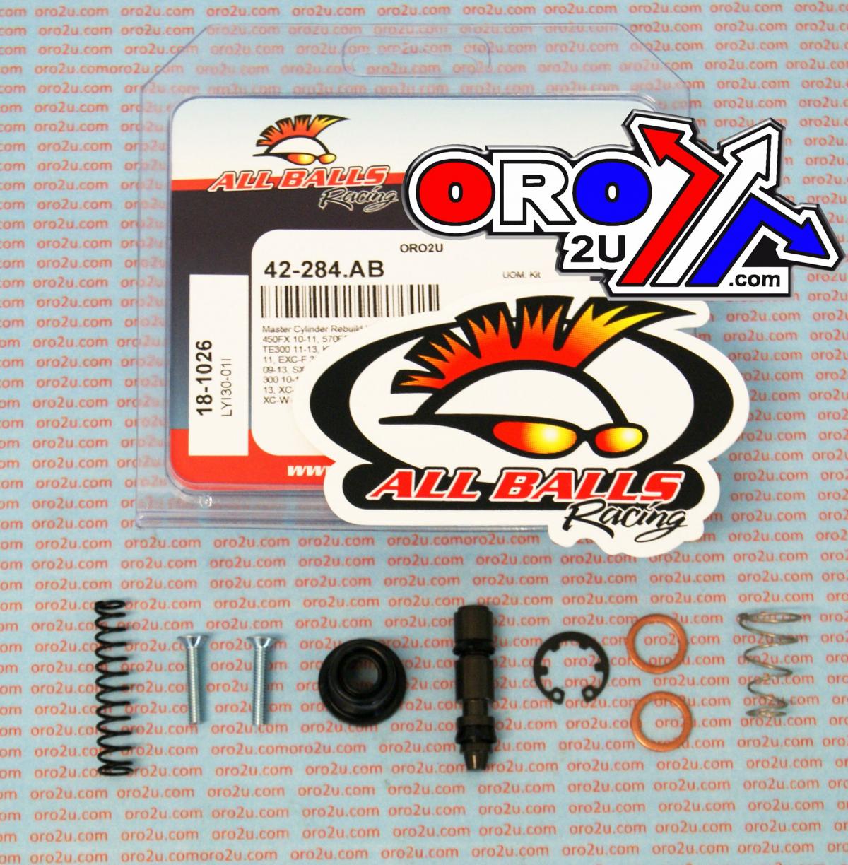 BRAKE MASTER CYL REBUILD KIT ALLBALLS, ALLBALLS 18-1026 HUSABERG/KTM 09-13 FRONT thumbnail 2