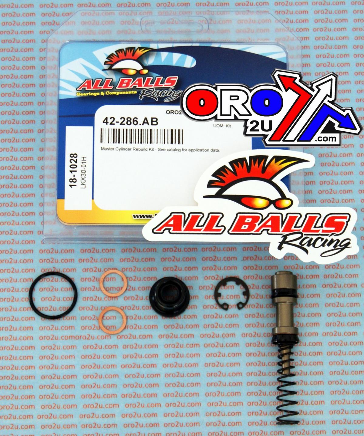 BRAKE MASTER CYL REBUILD KIT ALLBALLS, ALLBALLS 18-1028 HUSABERG/KTM 02-12 REAR thumbnail 2