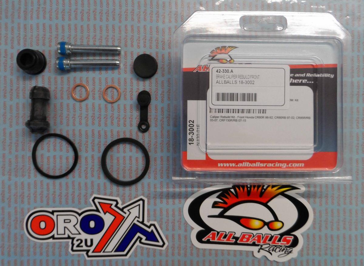 BRAKE CALIPER REBUILD KIT ALLBALLS, ALLBALLS 18-3002 HON CR80/85/150 86-22 FRONT thumbnail 2