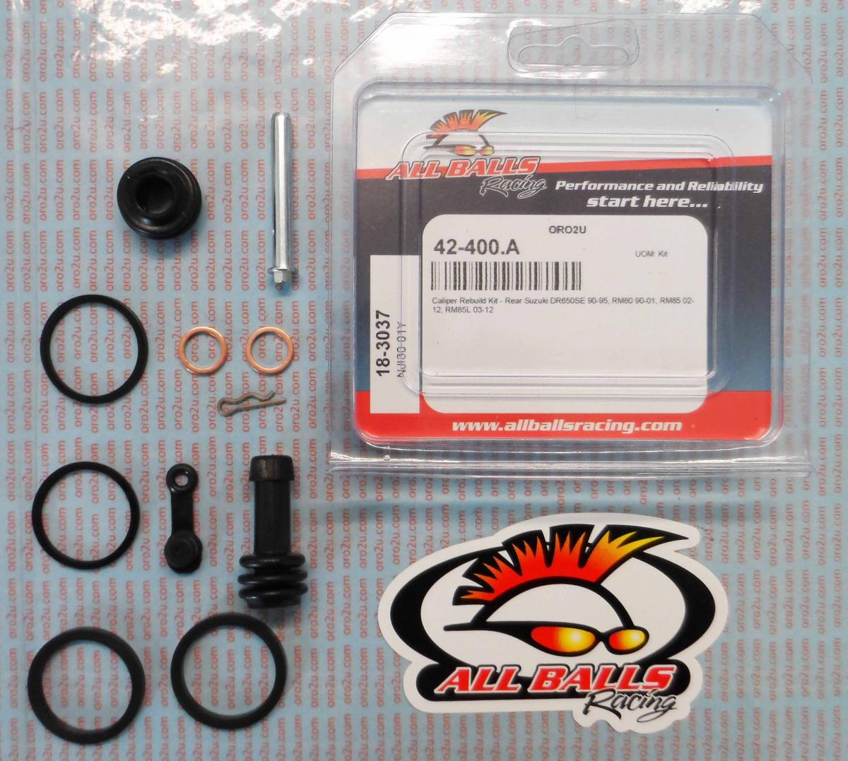 BRAKE CALIPER REBUILD KIT ALLBALLS, ALLBALLS 18-3037 SUZ DR650/RM 80/85 90-22 REAR thumbnail 2