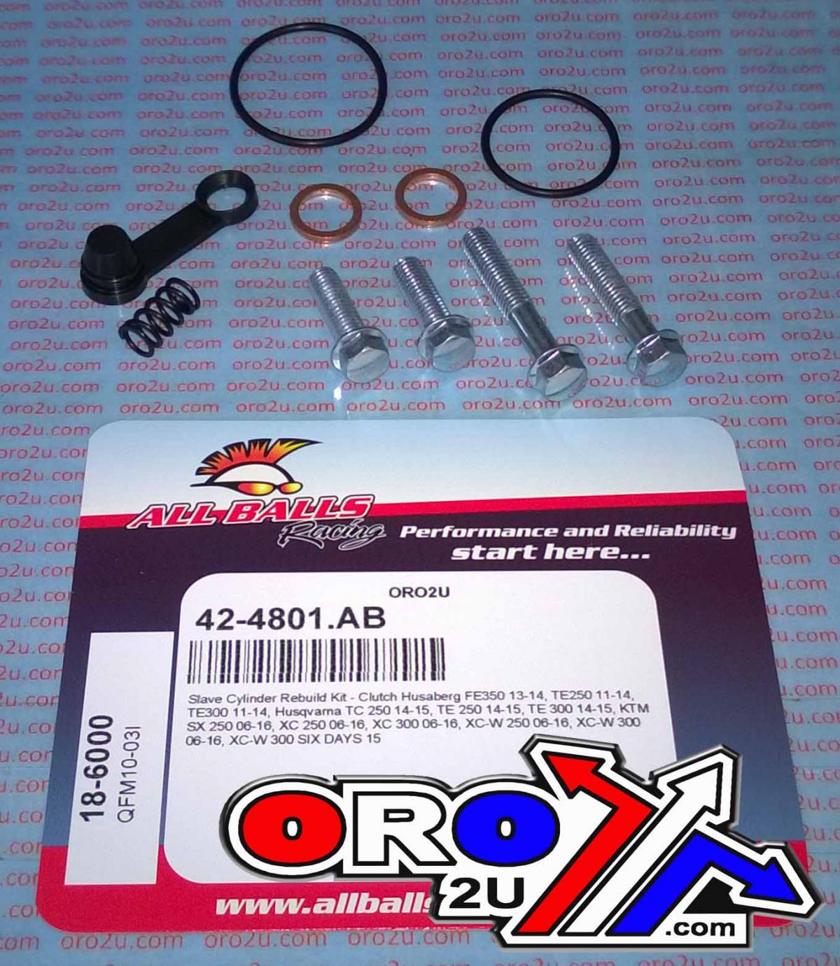 CLUTCH SLAVE CYL REBUILD KIT ALLBALLS, ALLBALLS 18-6000 KTM/HUSABERG/HUSKY 250/350 06-16 thumbnail 2