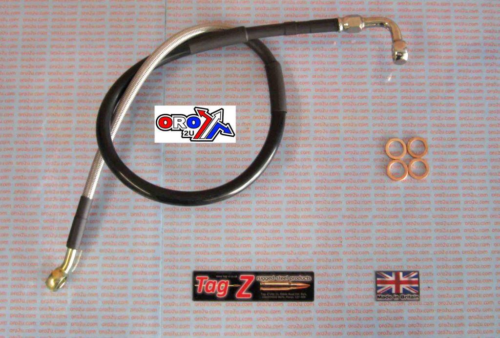 HOSE REAR BRAKE SILVER /BLK KTM 250 400 525 EXC SX 04-13 thumbnail 3