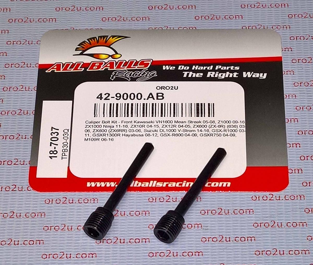 ALLBALLS BRAKE PAD BOLT KIT, ALLBALLS 18-7037 4.65x52.75MM KAW/SUZ ROAD FRONT thumbnail 3