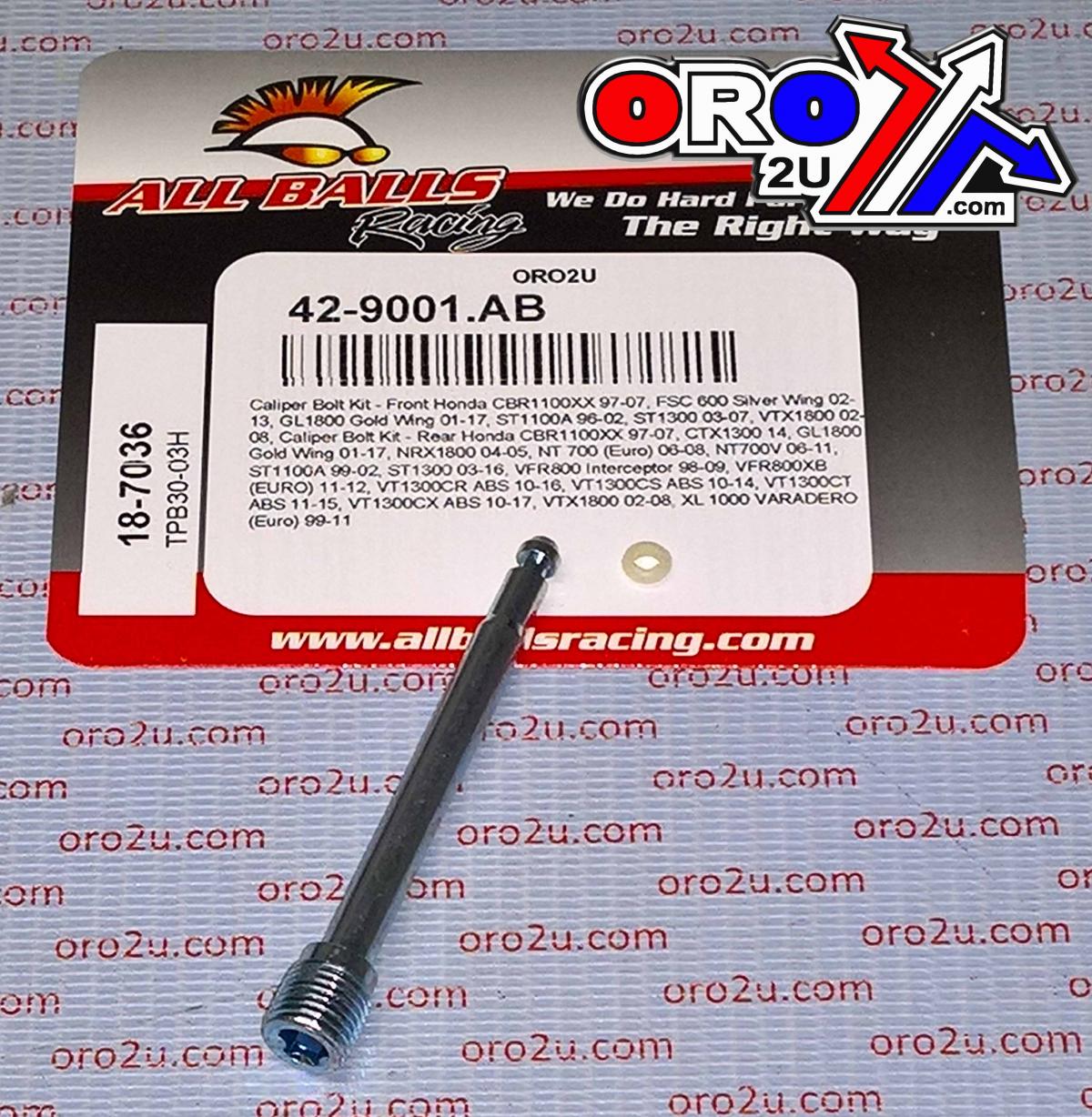 ALLBALLS BRAKE PAD BOLT KIT, ALLBALLS 18-7036 6.0x75MM HON ROAD FRONT AND REAR thumbnail 3