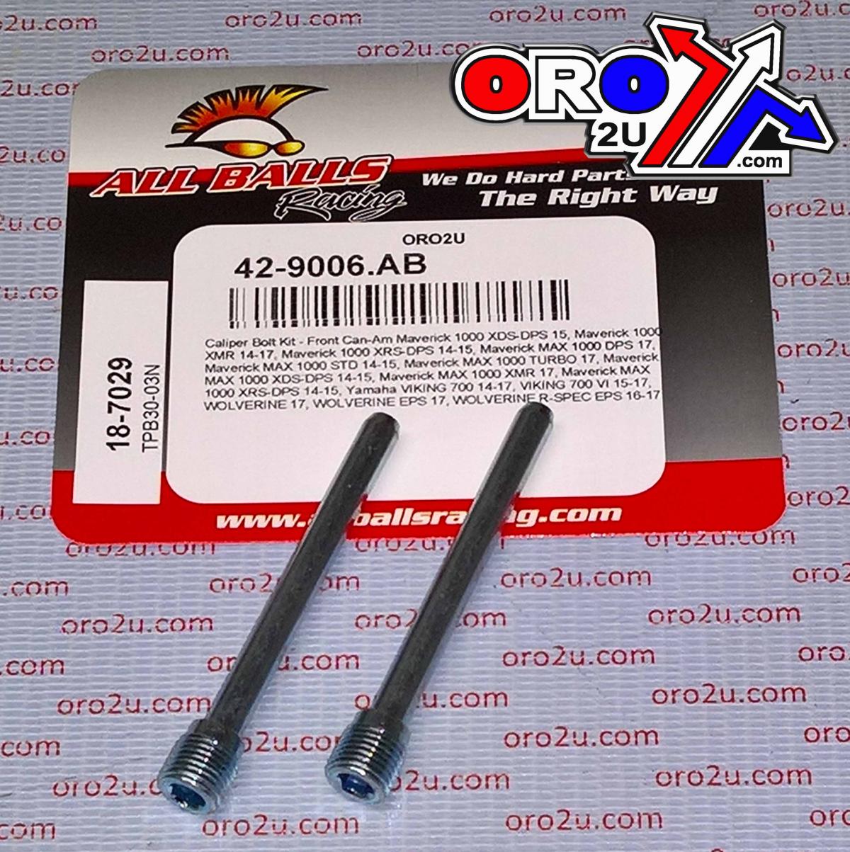 ALLBALLS BRAKE PAD BOLT KIT, ALLBALLS 18-7029 6.0x71.5MM CAN-AM/YAM ATV FRONT thumbnail 5