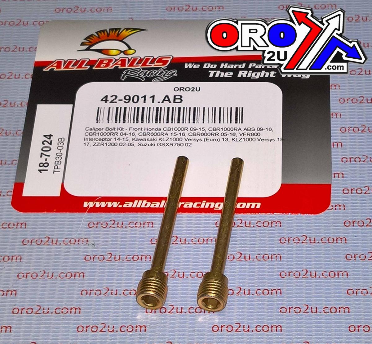 ALLBALLS BRAKE PAD BOLT KIT, ALLBALLS 18-7024 4.5x62MM HON/KAW ROAD FRONT thumbnail 6