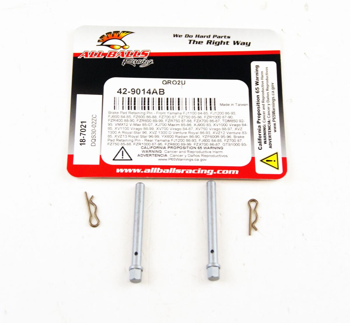 ALLBALLS BRAKE PAD BOLT KIT, ALLBALLS 18-7021 YAM ROAD FRONT AND REAR thumbnail 2