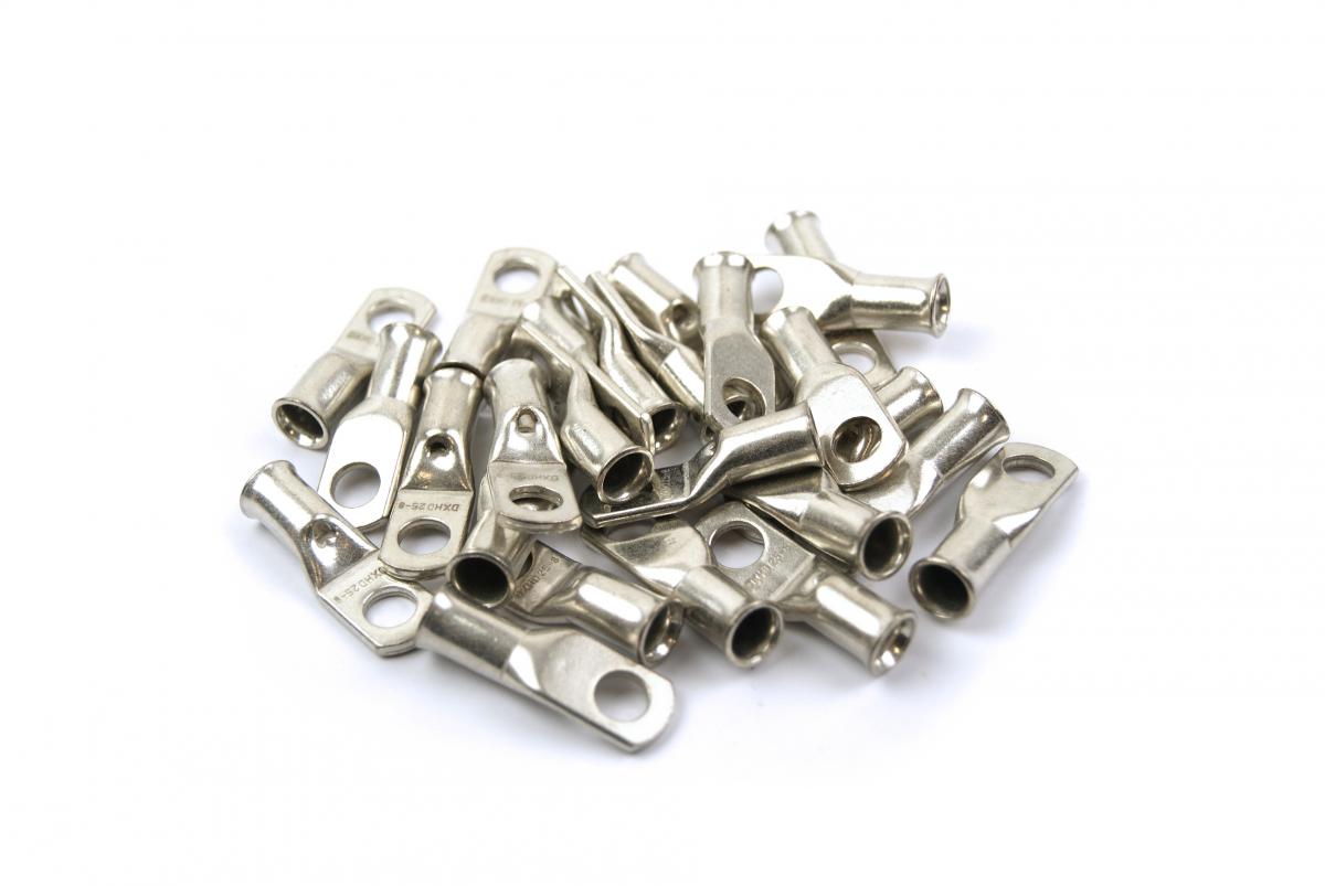 TRADE PACK 25 / 8mm RING TERMINAL COPPER 25mm2, TO SUIT CABLE OD 5.6mm thumbnail 2
