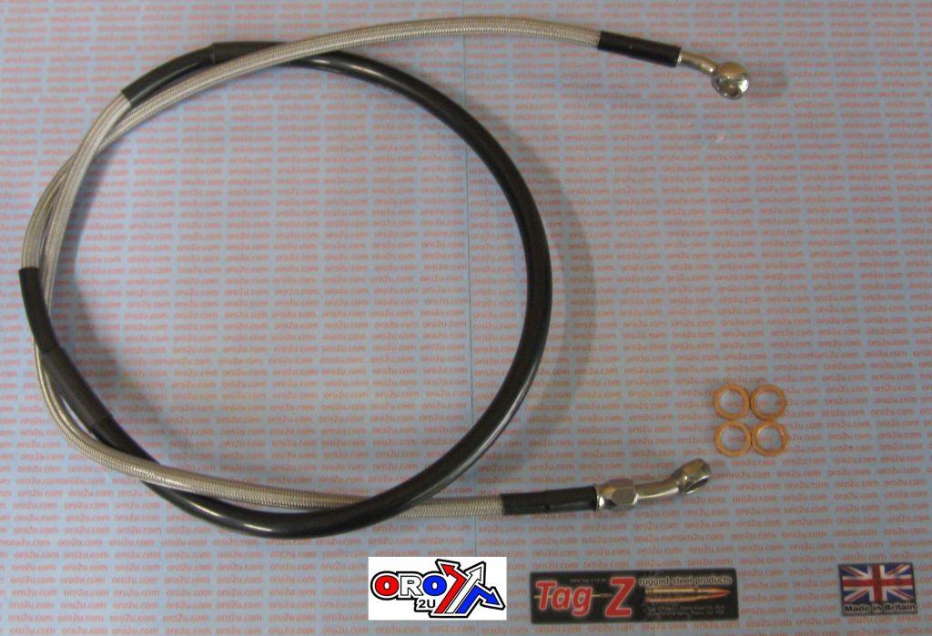 HOSE FRONT BRAKE SILVER/BLACK, KX KXF RM RMZ RMX 250 450 thumbnail 2