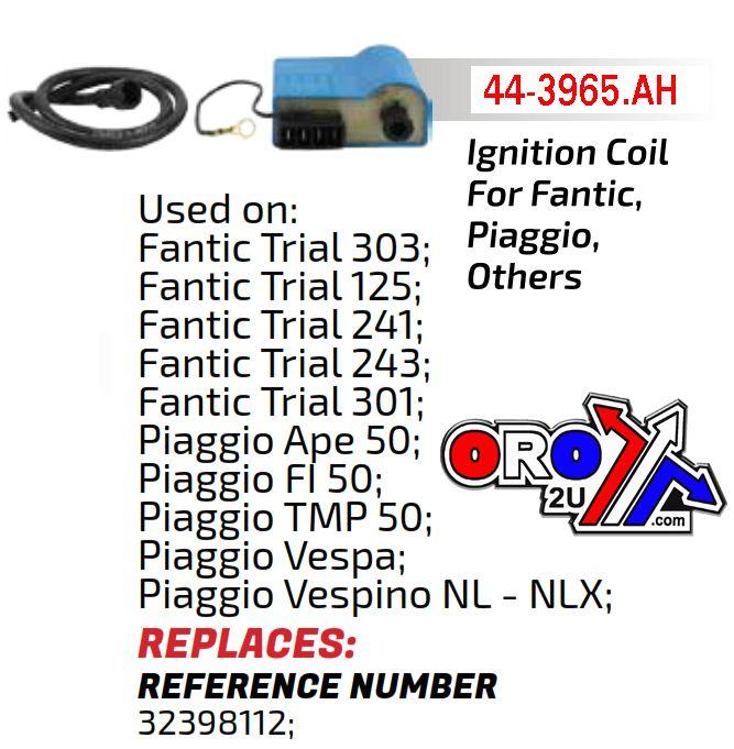 COIL IGNITION FANTIC TRIAL, 32398112, IMC0006, PIAGGIO, SCOOTER, DIRT thumbnail 7