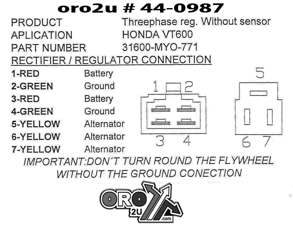 REGULATOR VOLTAGE 12V / 25A VT600, 31600-MM8-00331600-MM8-02831600-MY0-771, AHA6043, ROAD, MC, HX RF009 thumbnail 7