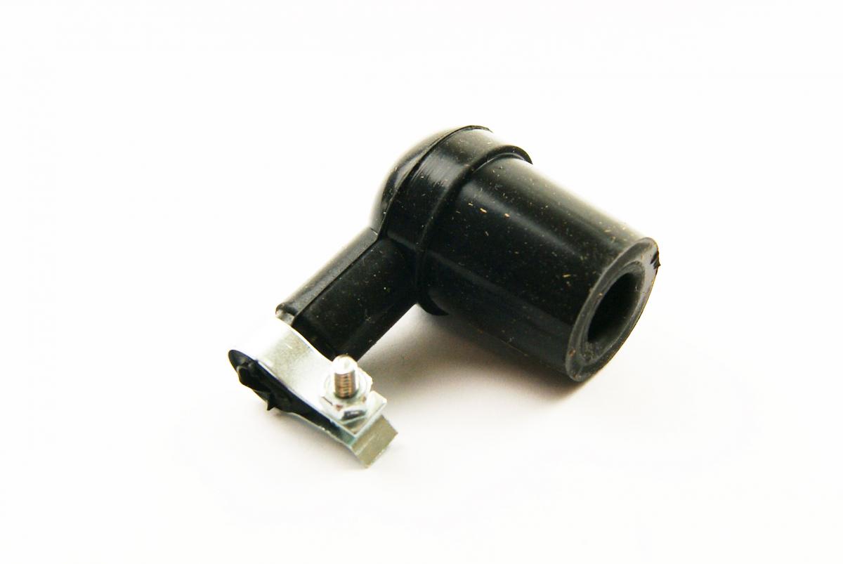 SPARK PLUG CAP SILICONE BLACK 90 ANGLED DESIGN image 1