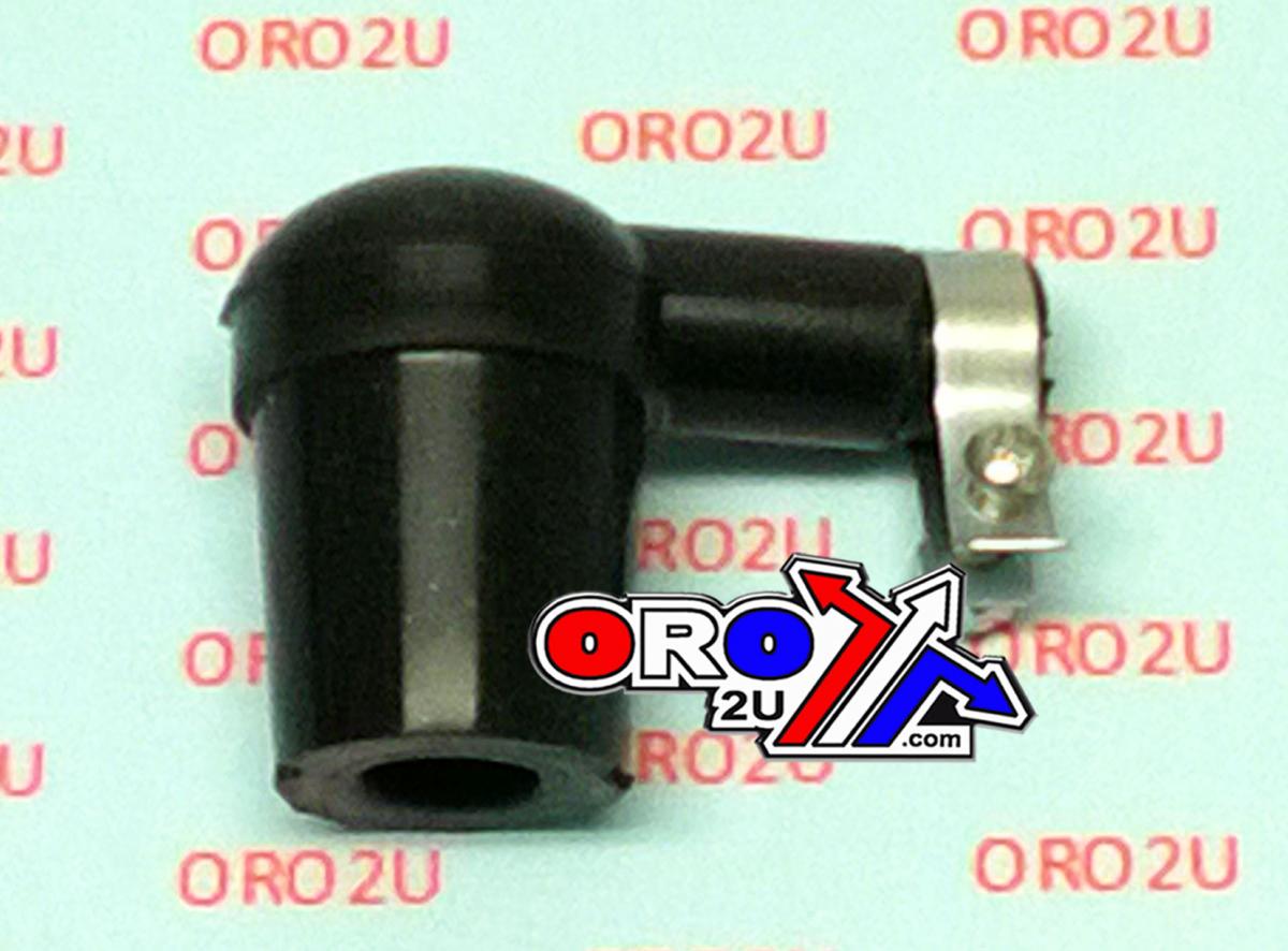 SPARK PLUG CAP SILICONE BLACK 90 ANGLED DESIGN thumbnail 2