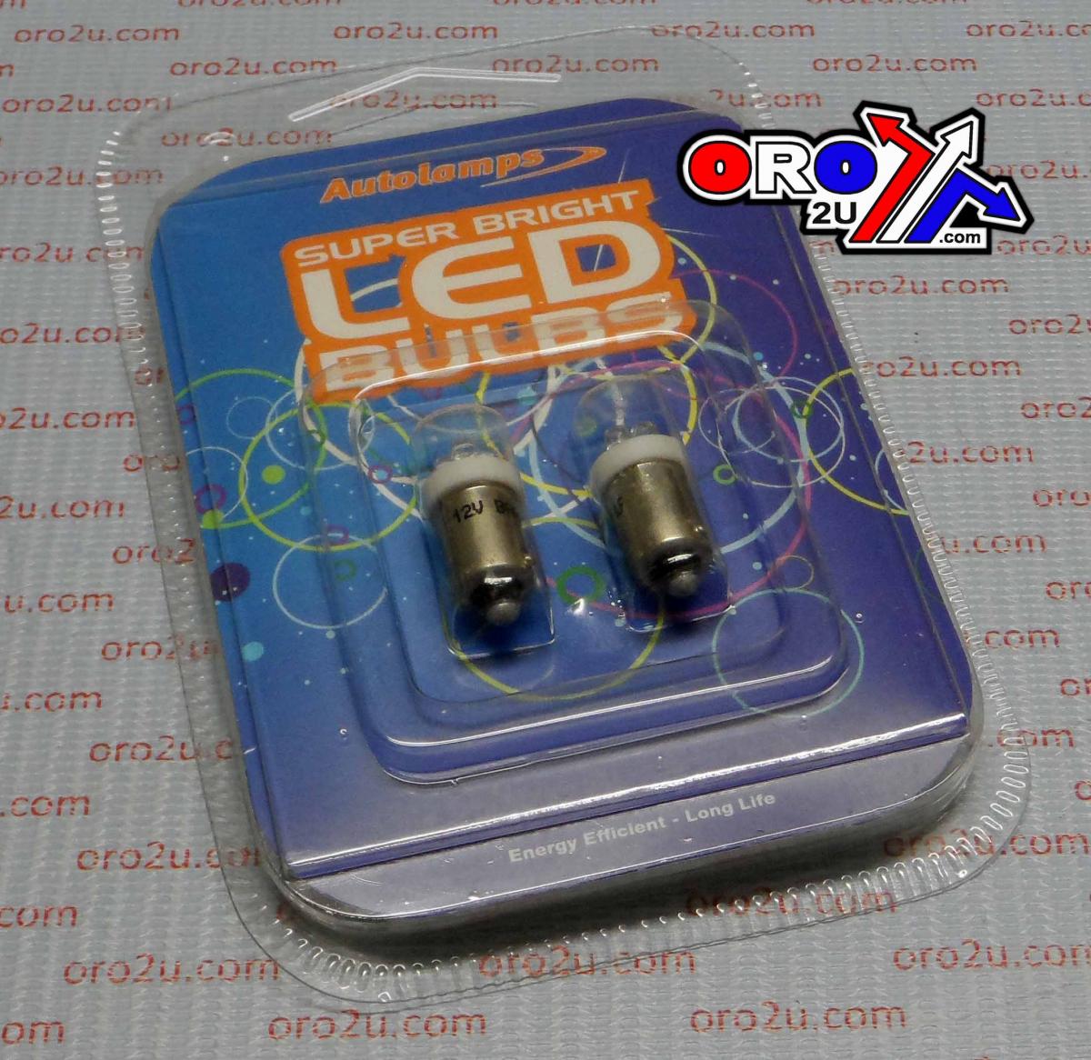 LED LIGHT BULB 12V WHITE BA9S (PACK OF 2) thumbnail 2