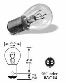 BULB 12V 23/8W BAY15D thumbnail 2