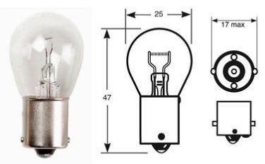 LIGHT BULB 12V 21W BA15S P382 INDICATROR STOP BRAKE thumbnail 3