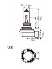 LIGHT BULB 12V 55W H11 HALOGEN PH11 thumbnail 2