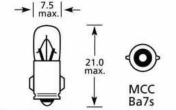 LIGHT BULB 12V 2W PANEL 7mm image 1