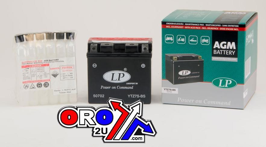BATTERY LTZ7S-BS 12V MA.FREE, LANDPORT 50702 AGM, MB YTZ7S-BS, MA LTZ7S-BS thumbnail 2
