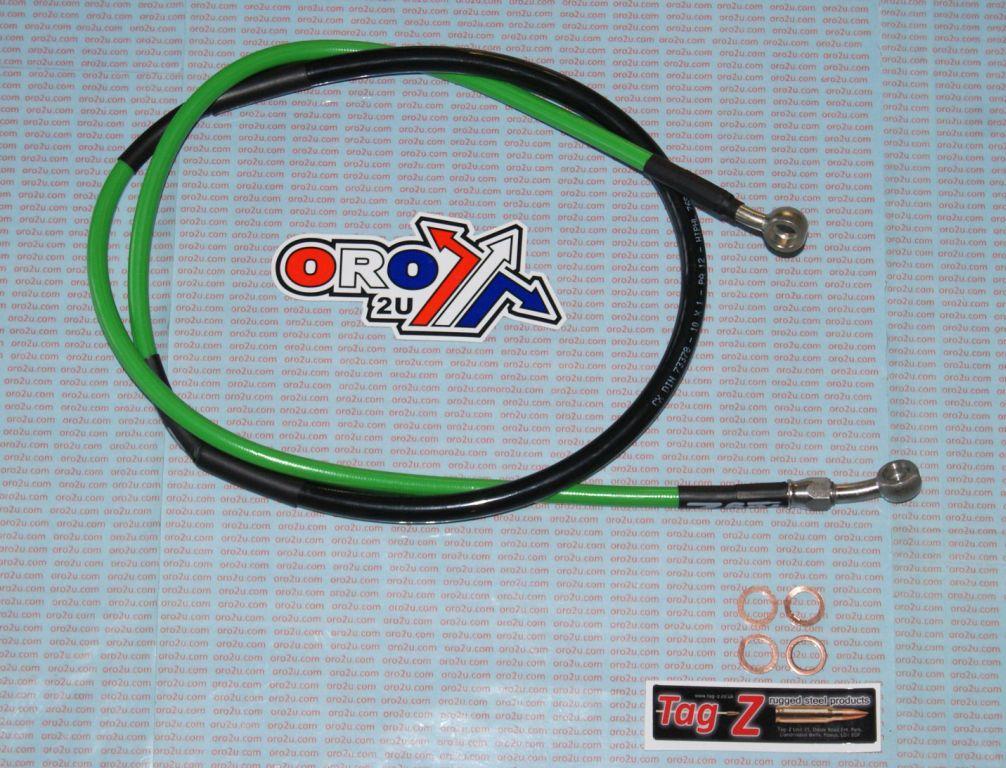 HOSE FRONT BRAKE GREEN / BLK RM KX 125 250 RMZ250 KXF250 thumbnail 2
