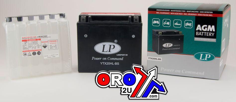 BATTERY LTX20HL-BS MA.FREE, LANDPORT 12V Maintenance Free, MA LTX20HL-BS thumbnail 2