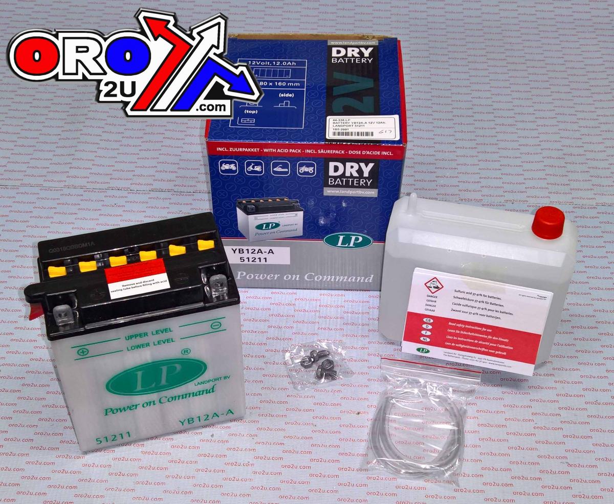 BATTERY LB12A-A 12V 12Ah., LANDPORT 51211 W/ ACID PACK, ROAD, MC MA YB12A-A, MD LB12A-A thumbnail 2