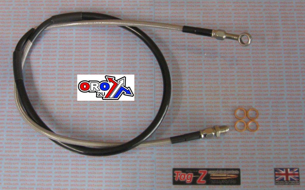 HOSE FRONT BRAKE SILVER / BLK CR250 CR500 89-91 CR125 90-91 H02-1-035/P thumbnail 2