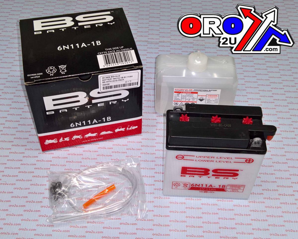 BATTERY 6N11A-1B 6V 11AH, BS WITH ACID PACK, 310501, BS-6N11A-1B thumbnail 2