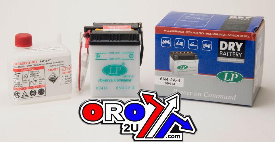 BATTERY 6N4-2A-4 6V 4Ah, LANDPORT 00414 WITH ACID PACK, ROAD, MC MA 6N4-2A-4 thumbnail 2