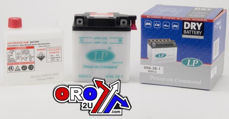 BATTERY 6N6-3B-1 6V 6Ah, LANDPORT 00612 WITH ACID PACK, ROAD, MC MA 6N6-3B-1 thumbnail 2