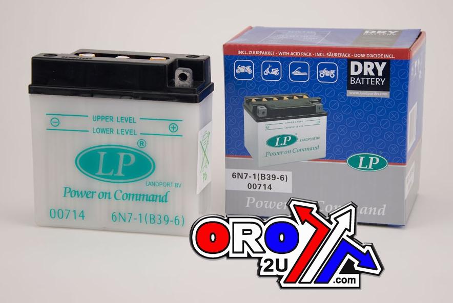 BATTERY 6N7-1, B39-6 6V 7Ah., LANDPORT 00714 DRY, ROAD, MC MA 6N7-1 (B39-6) thumbnail 2
