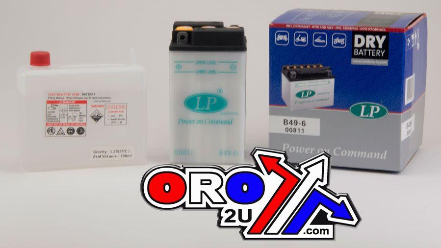 BATTERY B49-6 6V 8Ah., LANDPORT 00811 WITH ACID PACK, ROAD, MC MA B49-6 thumbnail 2