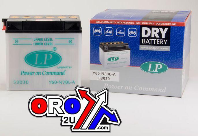 BATTERY Y60-N30L-A 12v 30A DRY, LANDPORT 53030, ROAD, MC Y60N30L-A thumbnail 2