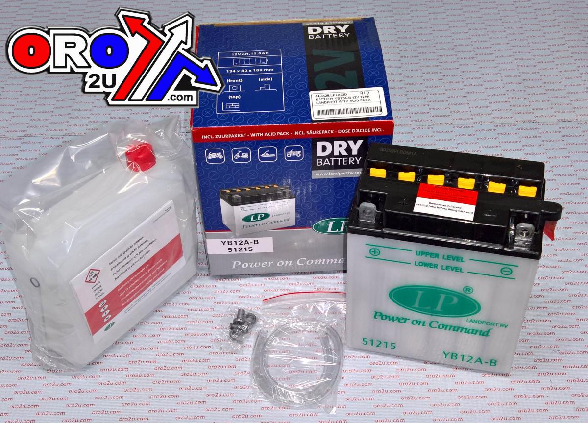 BATTERY LB12A-B 12V 12Ah., LANDPORT WITH ACID PACK, ROAD, MC MA YB12A-B thumbnail 2