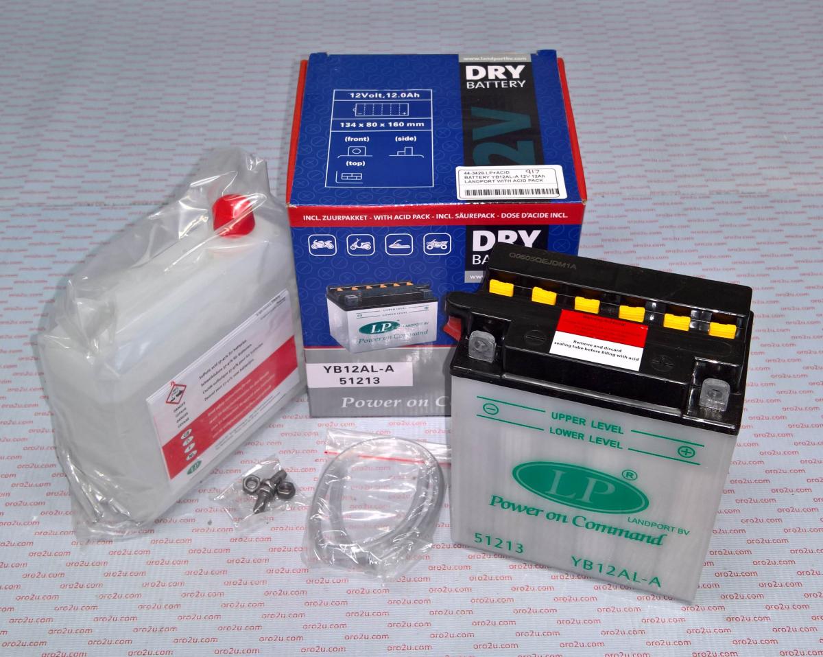 BATTERY LB12AL-A 12V 12Ah, LANDPORT WITH ACID PACK, ROAD, MC MA YB12AL-A thumbnail 2