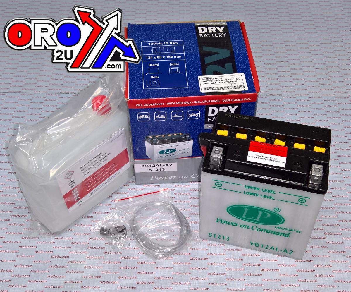 BATTERY LB12AL-A2 12V 12Ah., LANDPORT WITH ACID PACK, ROAD, MC MA YB12AL-A2 thumbnail 2