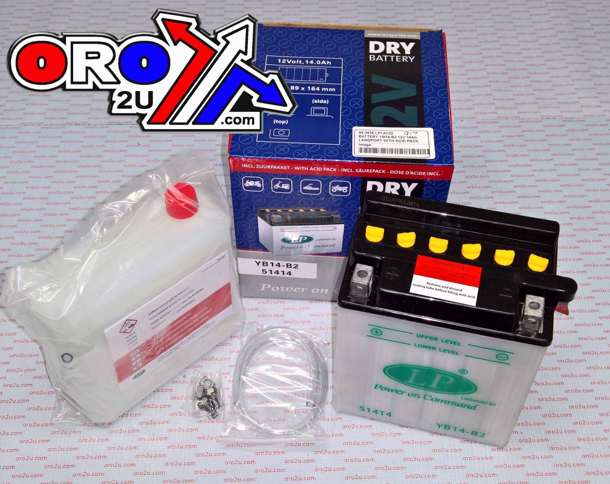 BATTERY LB14-B2 12V 14Ah., LANDPORT WITH ACID PACK, ROAD, MC MA YB14-B2 thumbnail 2