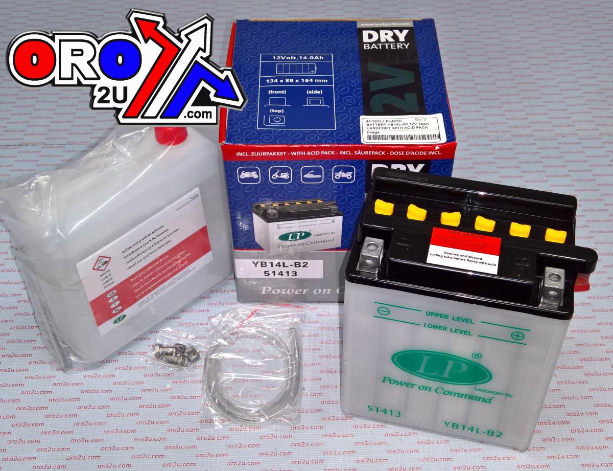 BATTERY YB14L-B2 12V 14Ah., LANDPORT WITH ACID PACK, ROAD, MC MA YB14L-B2 thumbnail 2