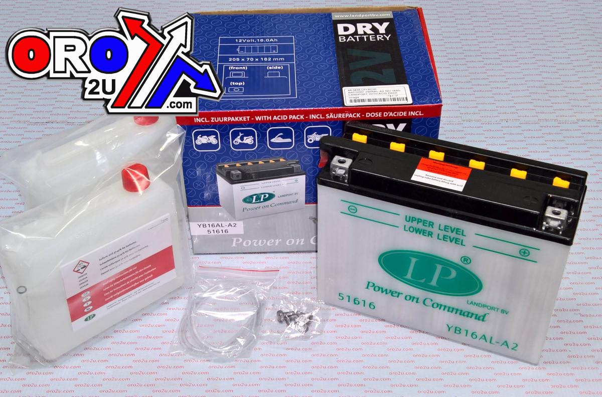 BATTERY LB16AL-A2 12V 16Ah, LANDPORT WITH ACID PACK, ROAD, MC MA YB16AL-A2 thumbnail 2