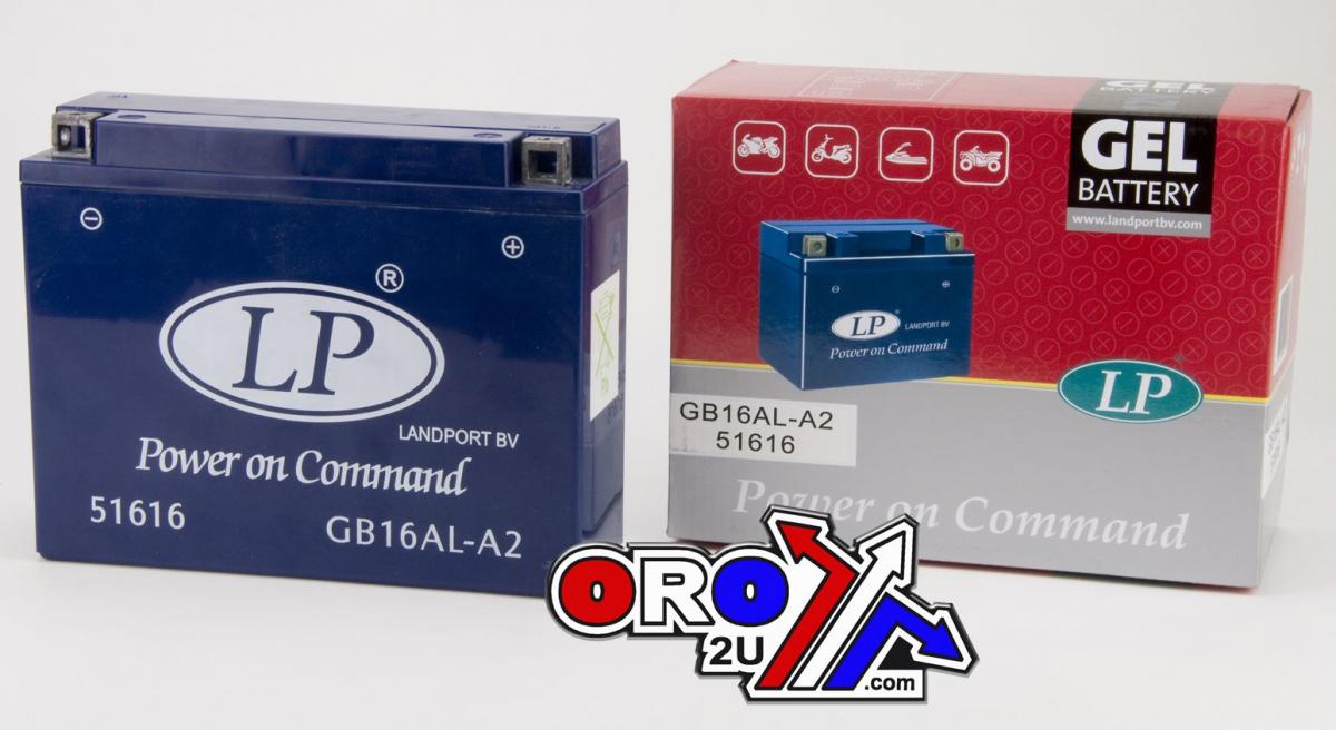 BATTERY LB16AL-A2 12V 16Ah GEL, LANDPORT 51616, MG LB16AL-A2, MG GB16AL-A2, (SAME AS YB16AL-A2) thumbnail 2