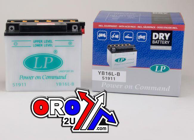 BATTERY YB16L-B 12V 19Ah. DRY, LANDPORT 51911, MB YB16L-B thumbnail 2