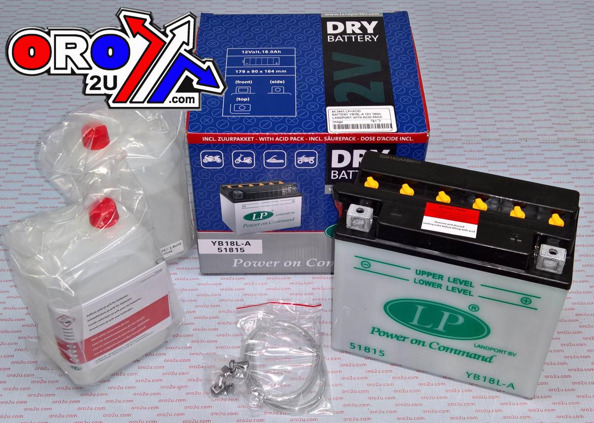 BATTERY YB18L-A 12V 18Ah., LANDPORT WITH ACID PACK, ROAD, MC MA YB18L-A, MD LB18L-A thumbnail 2