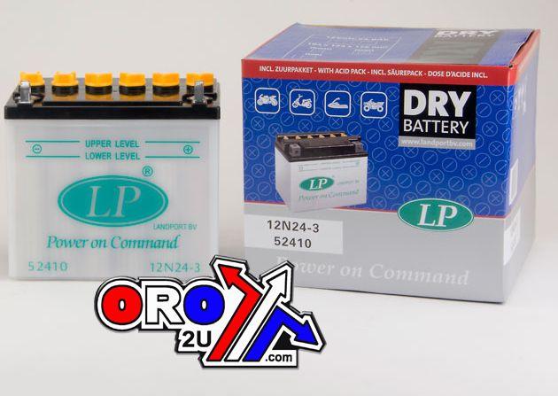 BATTERY 12N24-3 12V 24Ah. DRY, LANDPORT 52410, MB 12N24-3 thumbnail 2